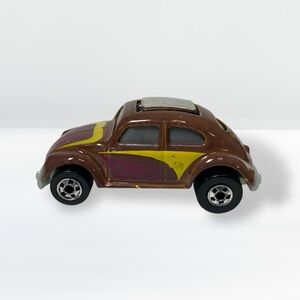 1990's Hot Wheels Convertables Engine-Air VW Beetle Brown/Tan Color Changer